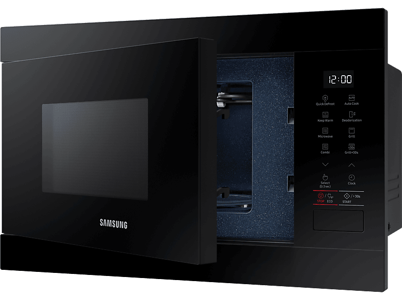 Microondas integrable - Samsung MG22M8254AK/E1, 850W, 6 niveles, Grill, 22l, Negro — foto 4