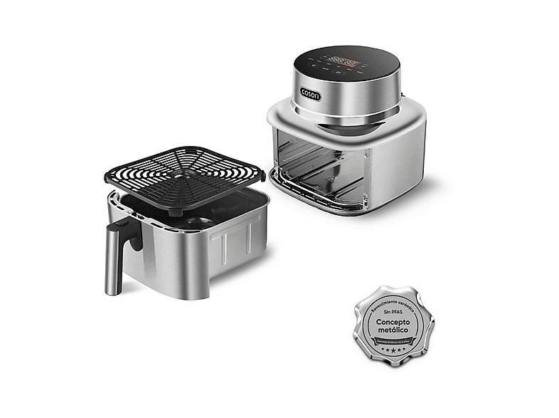 Freidora de aire - Cosori Iconic Single Chef Edition, 6.2L, 1725 W, 6 Funciones, Acero inoxidable — foto 4