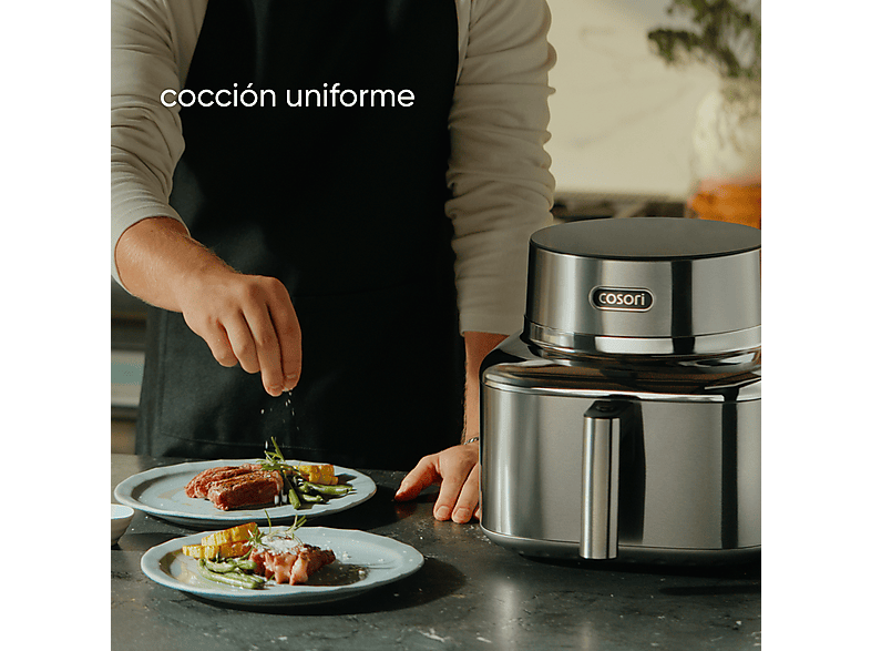 Freidora de aire - Cosori Iconic Single Chef Edition, 6.2L, 1725 W, 6 Funciones, Acero inoxidable — foto 10