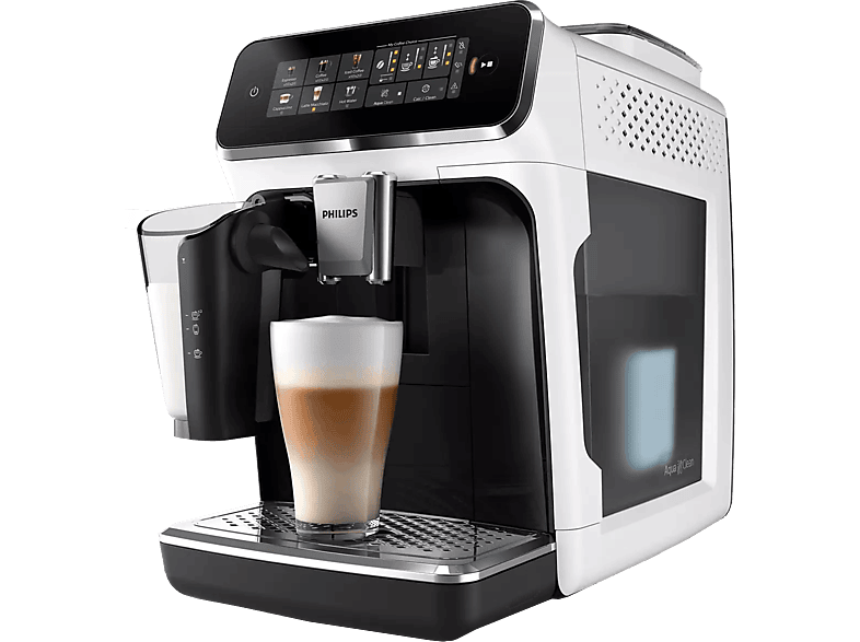 Cafetera superautomática - Philips EP3343/50, 19 bar, 230 W, 0.26 l, SilentBrew, Blanco y negro brillante — foto 1