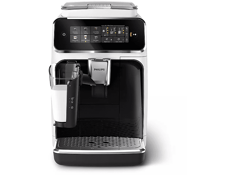 Cafetera superautomática - Philips EP3343/50, 19 bar, 230 W, 0.26 l, SilentBrew, Blanco y negro brillante — foto 2