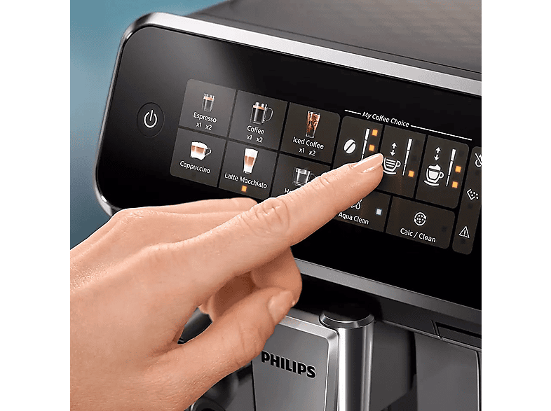 Cafetera superautomática - Philips EP3343/50, 19 bar, 230 W, 0.26 l, SilentBrew, Blanco y negro brillante — foto 3