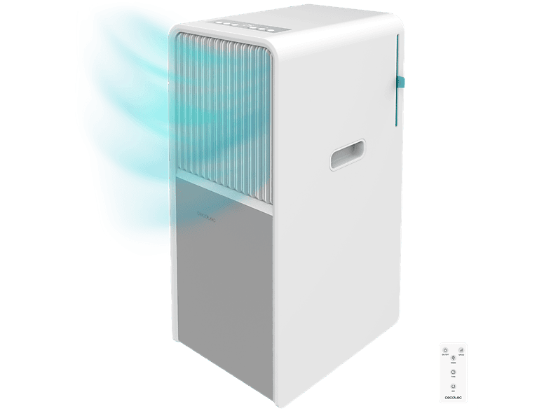 Aire acondicionado portátil - Cecotec ForceClima 9150 Style, 2250 fg/h, 2 velocidades, 25 m², 4 modos, Deshumidificador, Mando a distancia, White