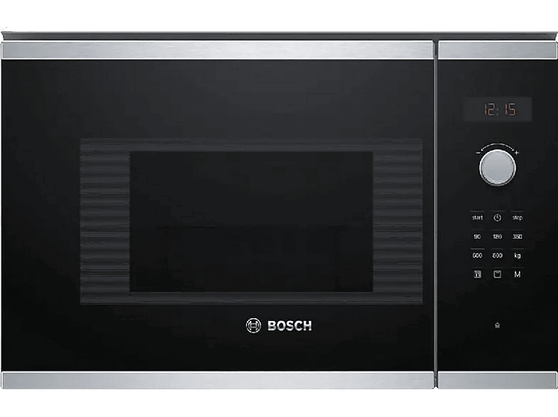 Microondas integrable - Bosch BEL523MS0, 800W, 20 L, Grill, Acero inoxidable