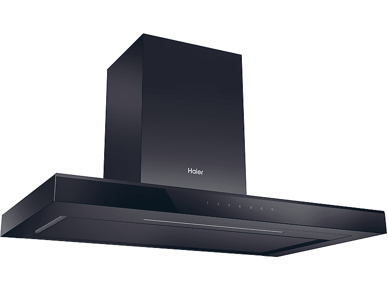 Campana decorativa - Haier HATS9CBS4BWIFI, 5 velocidades, 701 m3/h, Iluminación LED, 90 cm, Negra — foto 4