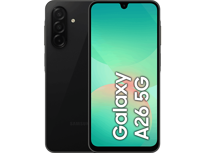 Móvil - Samsung Galaxy A26 5G, Negro, 256 GB, 8 GB RAM , 6.7" FHD+ Super AMOLED, Samsung Exynos 1380, 5000 mAh, Android 15