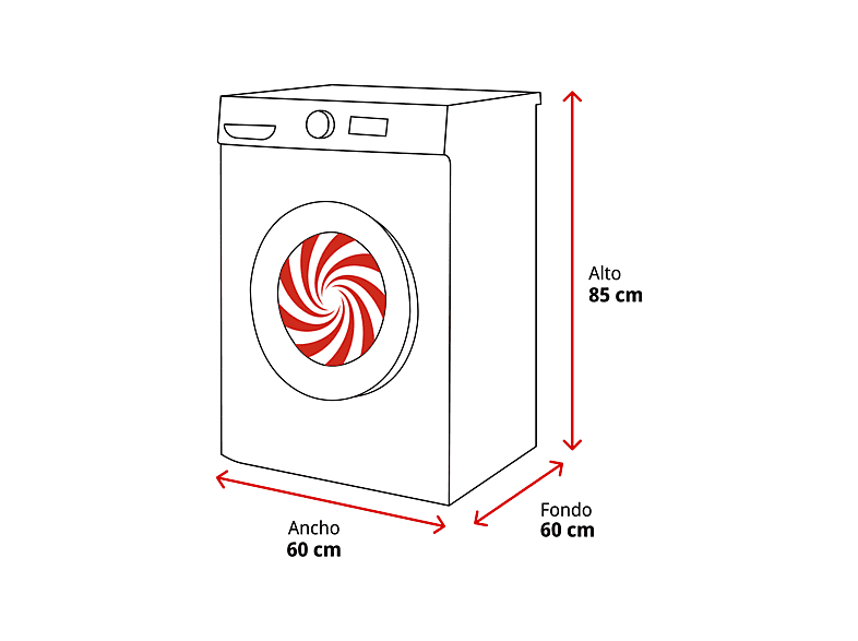 Lavadora carga frontal - Candy GD 4105-S ProWash 300, 10 kg, 1400 rpm, 16 programas, Blanco — foto 2