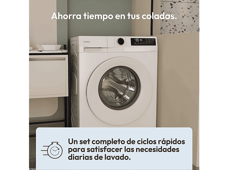 Lavadora carga frontal - Candy GD 4105-S ProWash 300, 10 kg, 1400 rpm, 16 programas, Blanco — foto 13