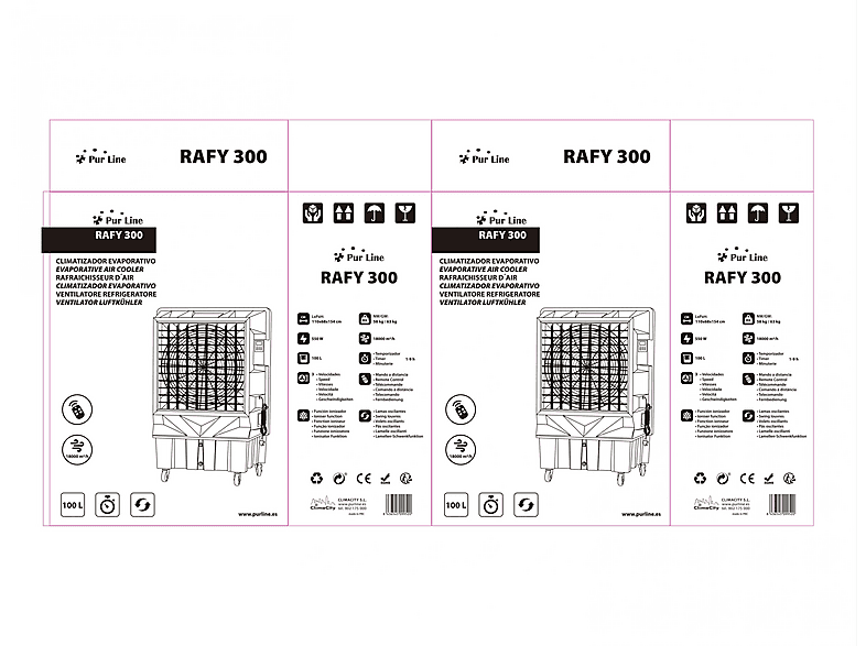 Climatizador evaporativo  - RAFY 300 PURLINE, Blanco — foto 6
