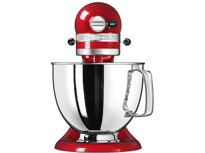 Robot amasador - KitchenAid Artisan 5KSM125EER, 300W, 4.8 l, Hasta 220 rpm, 4 accesorios, Rojo — foto 3