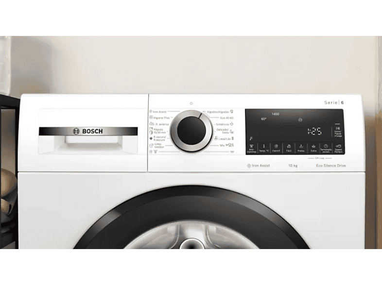 Lavadora carga frontal - Bosch WGG254Z4ES, Serie 6, 10 kg, 1400 rpm, 15 programas, Iron Assist anti arrugas, Speed Perfect, Blanco — foto 3