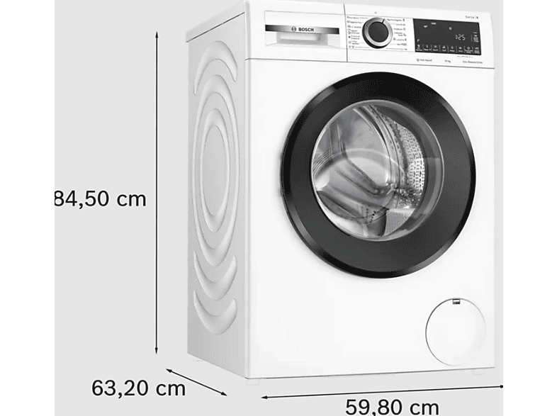 Lavadora carga frontal - Bosch WGG254Z4ES, Serie 6, 10 kg, 1400 rpm, 15 programas, Iron Assist anti arrugas, Speed Perfect, Blanco — foto 6