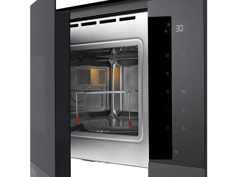 Microondas con grill integrable - LG MG7Z2593B, 900 W, 8 niveles, 25 l, Cristal negro — foto 4