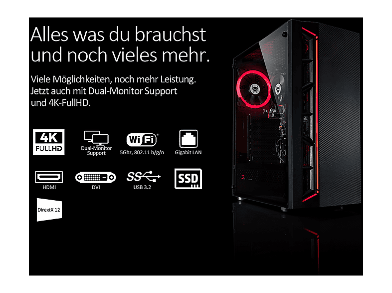 Pack PC gaming - BEASTCOM Q3 Essential Gaming, AMD Ryzen™ 5 3400G, 16 GB RAM, 512 GB SSD, Radeon™ RX Vega 11, Windows 11 Home, Monitor 24 " Full-HD, Negro (Ref. 143520593) — foto 5