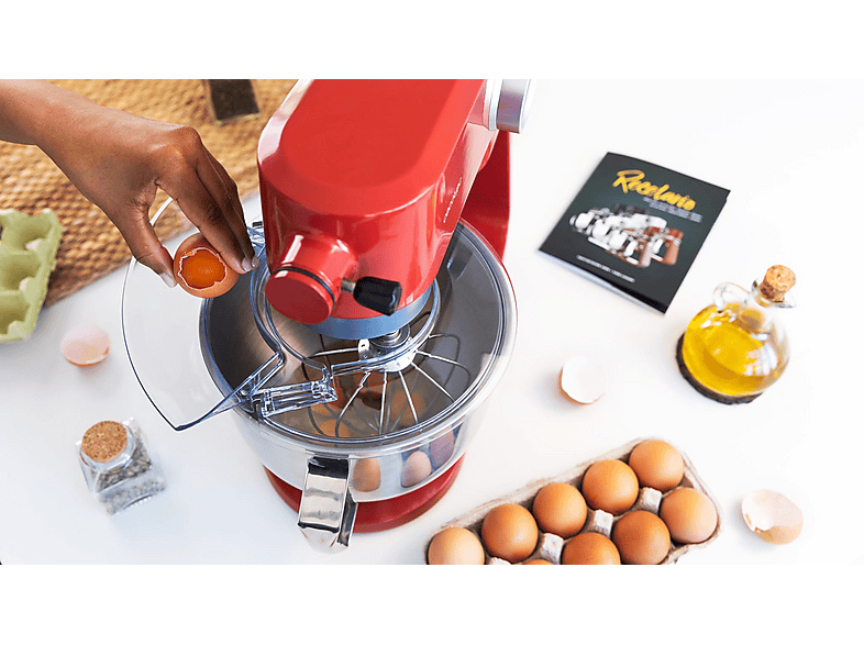 Robot amasador - Cecotec Twist&Fusion 4000 Luxury Red, 800 W, 8 Velocidades, Rojo — foto 4