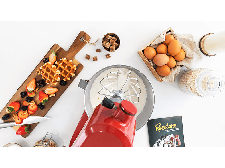 Robot amasador - Cecotec Twist&Fusion 4000 Luxury Red, 800 W, 8 Velocidades, Rojo — foto 7