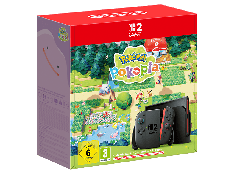 Consola Nintendo Switch 2 - Nintendo Switch 2 + Pokemon Pokopia, 7.9” Full HD HDR 120 Hz, 256 GB, Magnetic Joy-Con 2 con modo ratón, Negro