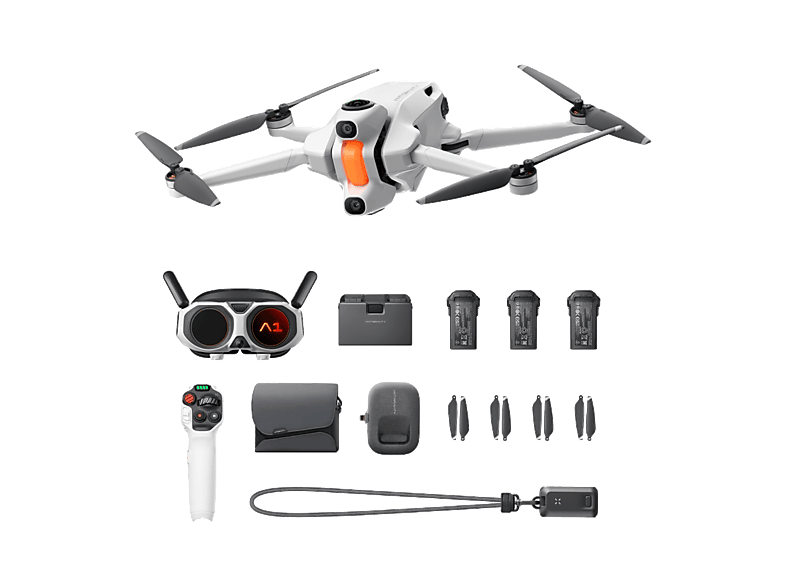 Dron - Insta360 Antigravity A1, 24 min Autonomía, Captura 8K 360º, WiFi y Bluetooth, Explorer Bundle, Blanco