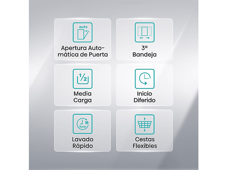 Lavavajillas - Hisense HS623D10X, 14 servicios, 7 programas, 60 cm, Media Carga, Tercera bandeja, Inox — foto 4