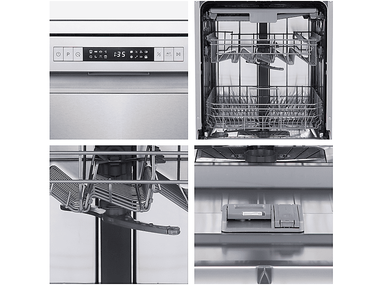 Lavavajillas - Hisense HS623D10X, 14 servicios, 7 programas, 60 cm, Media Carga, Tercera bandeja, Inox — foto 5