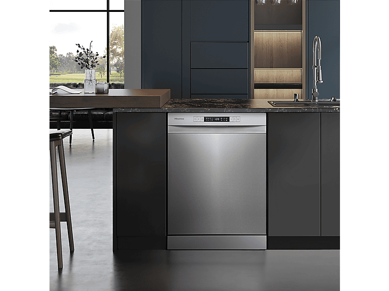 Lavavajillas - Hisense HS623D10X, 14 servicios, 7 programas, 60 cm, Media Carga, Tercera bandeja, Inox — foto 6