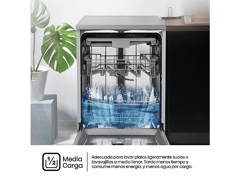 Lavavajillas - Hisense HS623D10X, 14 servicios, 7 programas, 60 cm, Media Carga, Tercera bandeja, Inox — foto 9