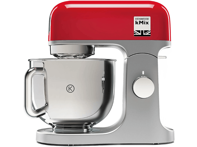 Robot de cocina - Kenwood kMix KMX750RD, Amasadora de repostería, 1000 W Bol de 5 l, 6 Velocidades, Rojo