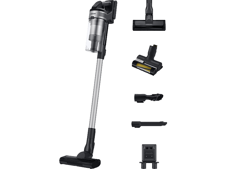 Aspirador escoba - Samsung VS15A60AGR5/WA Jet 65 Pet, 150 WA, Digital Inverter, 40 min, Sin cable, Silver