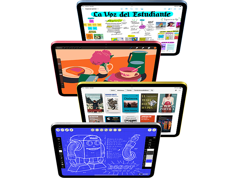 Apple iPad (11ªgen), 256GB, Plata, WiFi, 11", Retina, Chip A16 Bionic, iPadOS 18, Cable de carga USB‑C, Sin Adaptador de corriente — foto 3