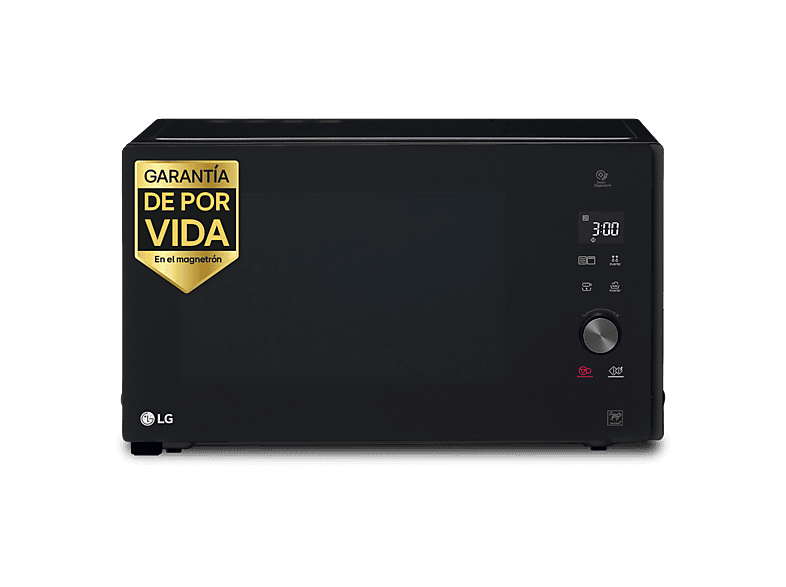 Microondas con grill - LG MH7265DPS, 1000 W, 5 niveles, Inverter, 32 l, Negro