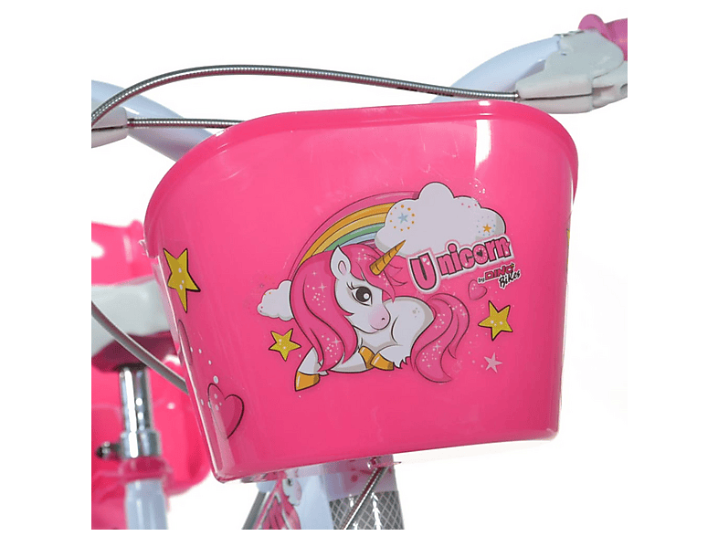 Bicicletas para niños - DINO BIKES 144R-UN, Acero, Rosa, Blanco — foto 3