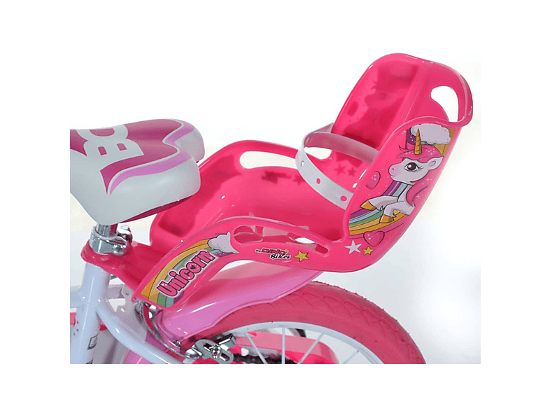 Bicicletas para niños - DINO BIKES 144R-UN, Acero, Rosa, Blanco — foto 4