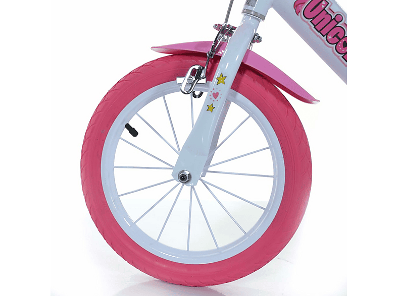 Bicicletas para niños - DINO BIKES 144R-UN, Acero, Rosa, Blanco — foto 6