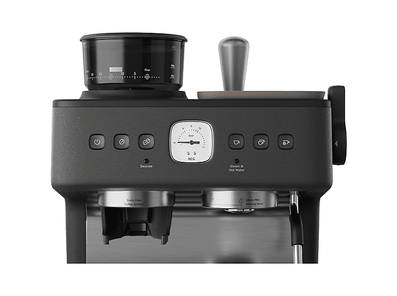 Máquina espresso - AEG EC8-1-8BP, 20 bar, 2200 W, 2 tazas, Negro — foto 3