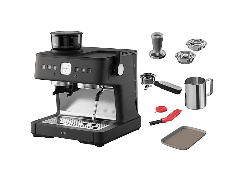 Máquina espresso - AEG EC8-1-8BP, 20 bar, 2200 W, 2 tazas, Negro — foto 4