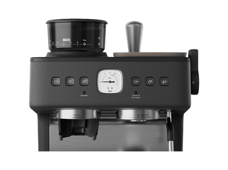 Máquina espresso - AEG EC8-1-8BP, 20 bar, 2200 W, 2 tazas, Negro — foto 8