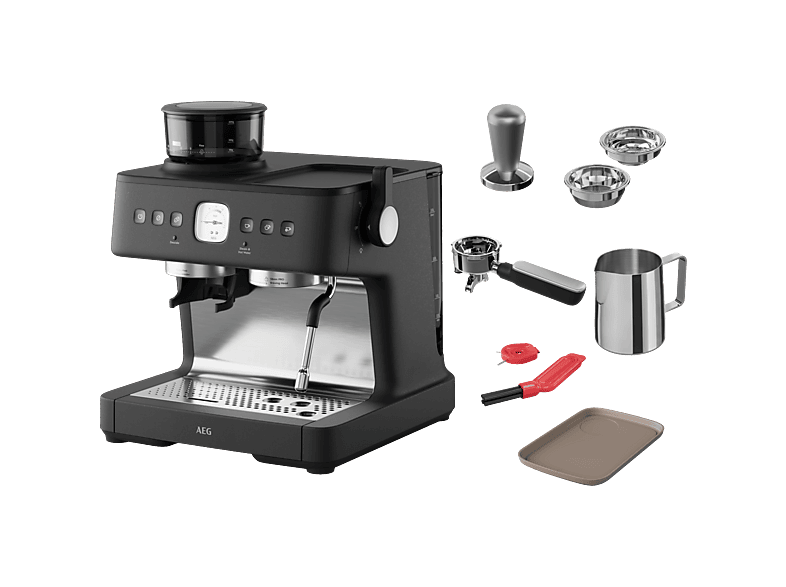 Máquina espresso - AEG EC8-1-8BP, 20 bar, 2200 W, 2 tazas, Negro — foto 9
