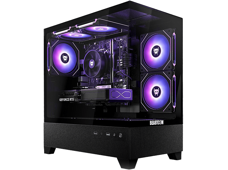 PC Gaming - BEASTCOM Q5 | Pro Gaming, AMD Ryzen™ 7 5700X, 32 GB RAM, 1 TB SSD, GeForce RTX™ 5060, Windows 11 Home, Negro