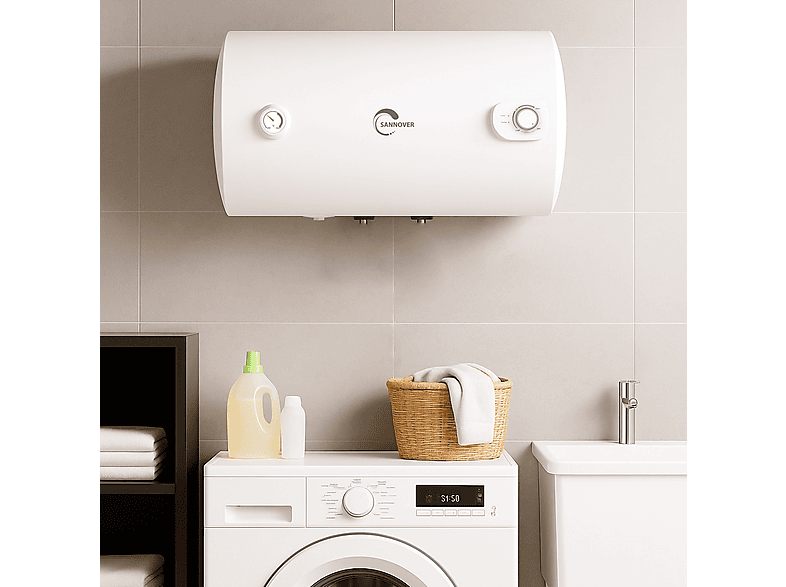 Termo eléctrico  - Bypso Horizontal 150 SANNOVER, blanco — foto 3