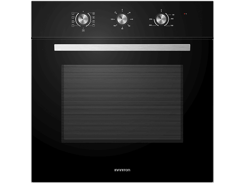 Horno - Infiniton M658BK, Multifunción,  65 l, 59.5 cm Ancho, 3000 W, Integrable, Cristal Negro