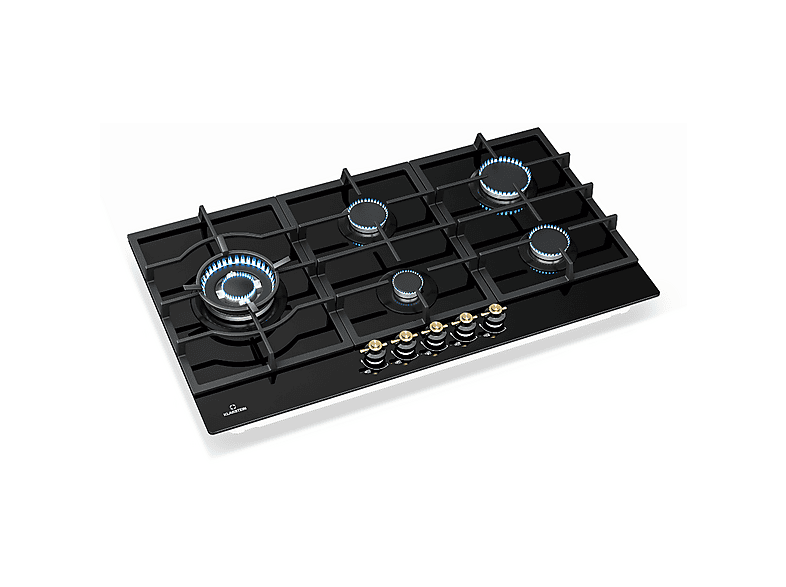 Placa de gas - KLARSTEIN Victoria Chef Edition 5 zone, 5 zonas, 90 cm, Negro — foto 4