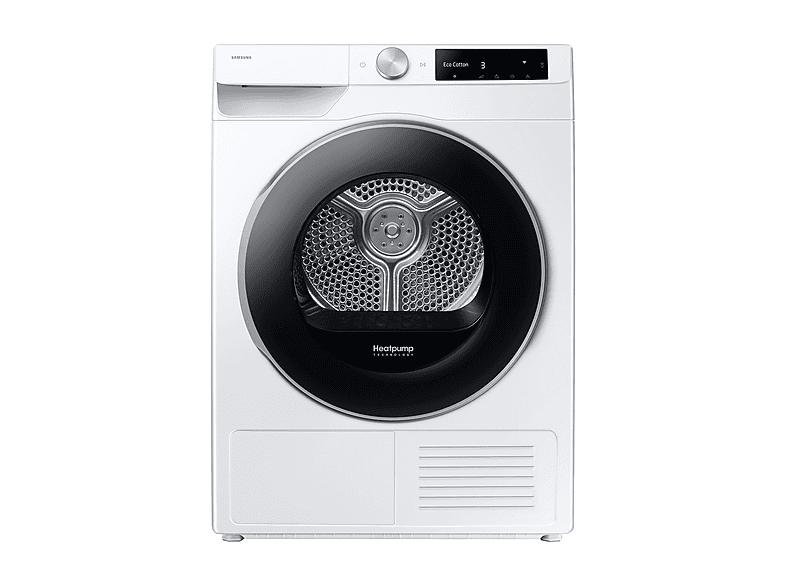 Secadora bomba de calor - SAMSUNG DV90DG6845LEU3, Bomba de calor, 9 kg, 4 programas, Blanco