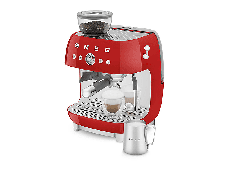 Cafetera express - SMEG  EGF03RDEU ROJO, 15 bar, 1650 W, 2 tazas, Rojo — foto 3