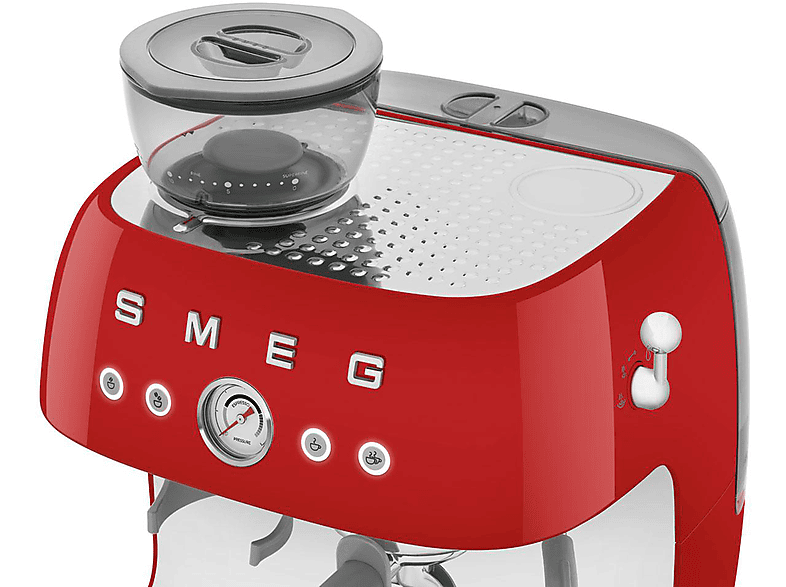Cafetera express - SMEG  EGF03RDEU ROJO, 15 bar, 1650 W, 2 tazas, Rojo — foto 7