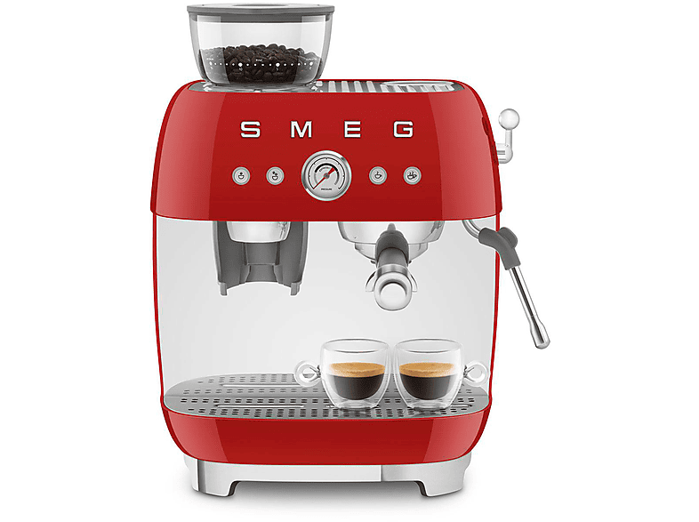 Cafetera express - SMEG  EGF03RDEU ROJO, 15 bar, 1650 W, 2 tazas, Rojo — foto 8