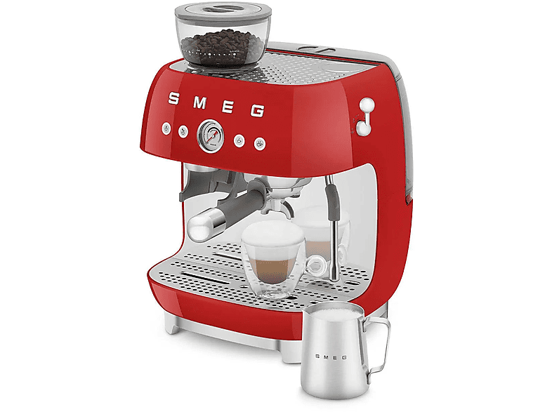 Cafetera express - SMEG  EGF03RDEU ROJO, 15 bar, 1650 W, 2 tazas, Rojo — foto 9