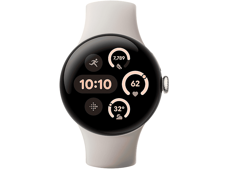 Smartwatch - GOOGLE PIXEL WATCH 3 41MM SILVER, S-L, Aluminio 100% reciclado, Porcelana — foto 1