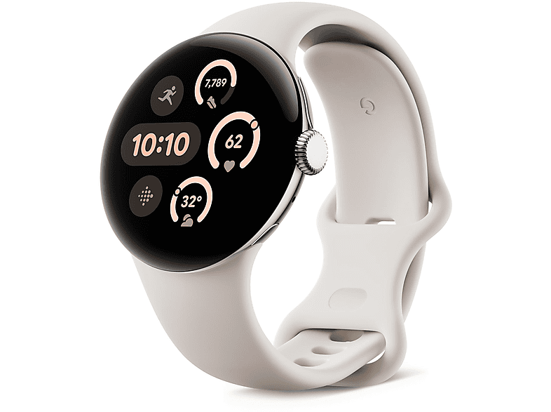 Smartwatch - GOOGLE PIXEL WATCH 3 41MM SILVER, S-L, Aluminio 100% reciclado, Porcelana — foto 2
