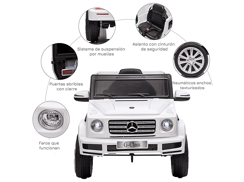 Coche eléctrico infantil - HOMCOM 370-148V90WT — foto 4