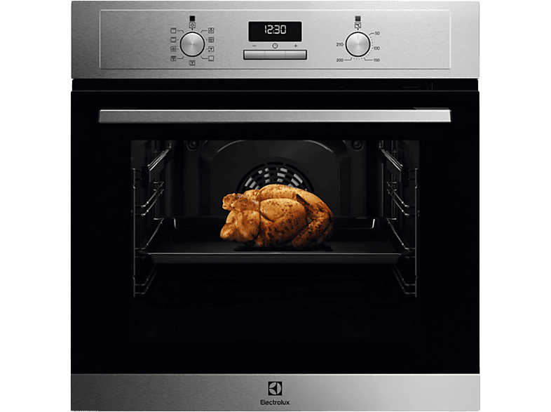 Horno - Electrolux EOF3H50BX, Multifunción, Limpieza por agua, 65 l, Pantalla LED, 60 cm, Inox
